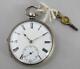 Fine Antique Sterling Silver Fusee Lever Pocket Watch 1878 Working With Key
