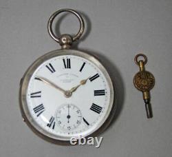 FINE ANTIQUE STERLING SILVER LEVER POCKET WATCH by YEWDALE LEEDS 1898 WORKING