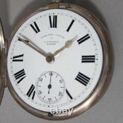 FINE ANTIQUE STERLING SILVER LEVER POCKET WATCH by YEWDALE LEEDS 1898 WORKING