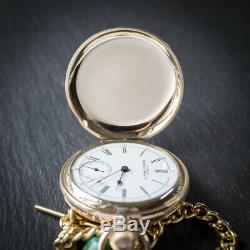 Fabulous Antique Victorian Waltham 17 Jewel Full Hunter Pocket Watch + Box