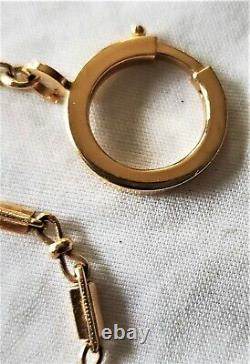 Fine 14K Gold Antique Victorian Pocket Watch Chain Fancy Bar Crimp Link 11 grams