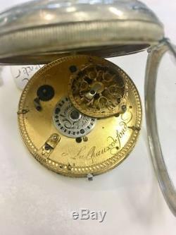 Fine Antique Masonic Calendar Silver Pocket Watch