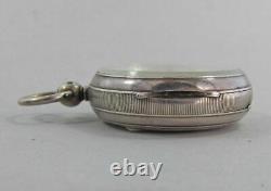 Fine Antique Vintage Sterling Silver Pocket Watch 1885 Ashman Newmarket Working