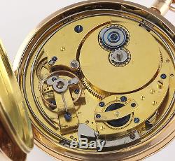 Freres Melly à Paris174g 18k Gold 8 Day ¼ Repeater Pocket watch taschenuhr