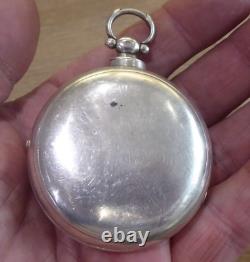 G. Clamp Maker Silver Fusee Verge Pair Cased Pocket Watch Date C1830