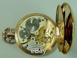 Gents Antique 9k Gold Half Hunter Pocket Watch Birmingham 1924