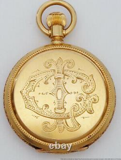 Genuine Patek Philippe 18k Gold Antique 1891 Hunter Ladies Pocket Watch mint