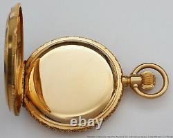 Genuine Patek Philippe 18k Gold Antique 1891 Hunter Ladies Pocket Watch mint