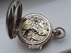 Genuine Silver cased Antique OMEGA Chronograph pocket watch