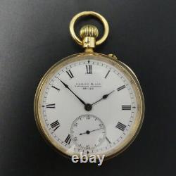 George V Antique 18ct Gold Lever Movement Pocket Watch London 1911 G. W. O