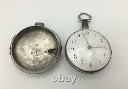 Georgian Pair Cased Verge Fusee Silver Pocket Watch Case William Howard 1809 A/F
