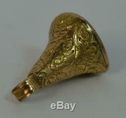 Georgian Yellow Gold & Pear Shaped Bloodstone Pocket Watch Fob Pendant t0423