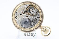 Gold 1919 Elgin 21 Jewel Father Time RAILROAD Grade Pocket Watch 16s Antique USA