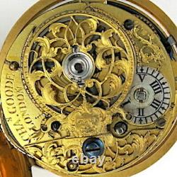 Gold Antique Pocket Watch Verge, Charles Goode, London, 1728