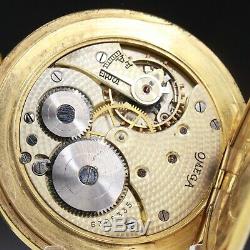 Gold Filled 1924 OMEGA Pocket Watch 14s Nice Dial Swiss Made Antique