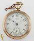 Gold Filled Waltham Antique Open Face Pocket Watch Size 18 11 Jewel