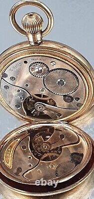 Gold Plated Thomas Russell Pocket Watch Full Hunter Antique Tempus Fugit