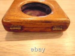 Goliath Pocket Watch Antique Oak travel Case stand