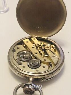 Good Antique Gents Silver Pocket Watch Working And Just Been Serviced