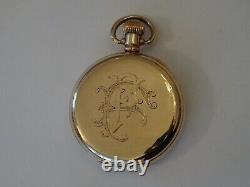 Good High Grade, Antique Gold Plated Swiss 15j Pocket Watch, Dennison Case