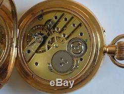 Good Quality Antique, Gentleman's 18ct Gold Half Hunter Pocket Watch