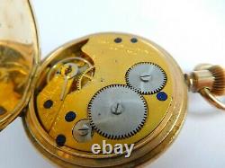 Good Quality Vintage / Antique Gold Plated Full Hunter Pocket Watch