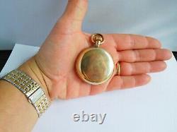 Good Quality Vintage / Antique Gold Plated Full Hunter Pocket Watch