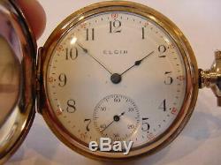 Gorgeous 1910 Elgin Diamond Hunter Antique Pocket Watch No Reserve Nr Perfect