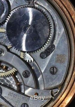 HENRY MOSER & Cie antique 1887-1890 IWC Swiss art deco 14k Gold pocket watch