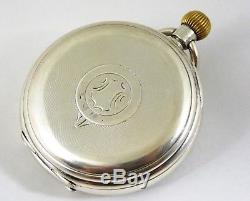 Hallmarked 1918 Antique Sterling Silver Pocket Watch Signed Russells Liverpool