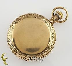 Hampden 14k Yellow Gold Antique Pocket Watch Gr 206 11 Jewel Full Hunter 1889