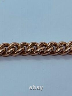 Heavy Antique 9ct Gold Double Albert Chain With Lobster And Bolt Ring Clasps