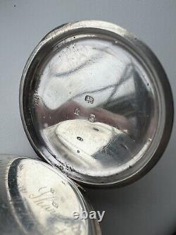 Heavy W Ehrhardt Centre Second Hand Lever Silver Pocket Watch