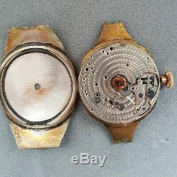 Henry Moser 18k solid gold art-deco vintage antique tonneau wristwatch 1916