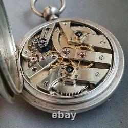Henry Moser Faberge-type double barrel 8-ds original antique pocket watch