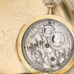 HiGrade MINUTE REPEATER 18k GOLD Repeating Antique Pocket Watch ROYAL PROVENANCE