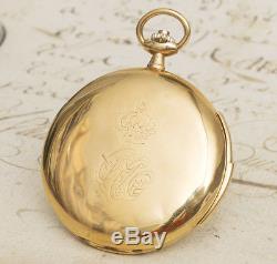 HiGrade MINUTE REPEATER 18k GOLD Repeating Antique Pocket Watch ROYAL PROVENANCE