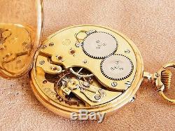 IWC 14K Solid Yellow Gold International Watch Co antique Pocket Watch from 1911
