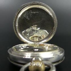 I. W. C. Antique Silver Half Hunter Pocket Watch In G. W. O. C. 1885 104 Grams