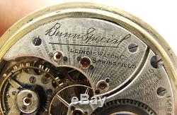 Illinois Bunn Special 21 Jewel Railroad RR Antique/VTG Pocket Watch