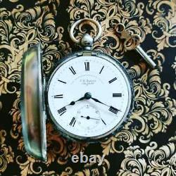 J. G. Graves Sheffield Antique Silver Pocket Watch Works. Early 20c. England
