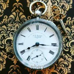 J. G. Graves Sheffield Antique Silver Pocket Watch Works. Early 20c. England