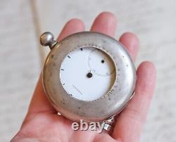 Jules Huguenin Silver Half Hunter Pocket Watch Vintage Antique Repairs Project