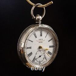 Kay's Perfection Lever Antique Silver 935 Key-Wind Po? Ket Watch working 54 mm