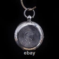 Kay's Perfection Lever Antique Silver 935 Key-Wind Po? Ket Watch working 54 mm