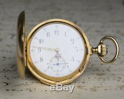 LECOULTRE Signed REPEATER 18k Gold Antique REPEATING Pocket Watch -FOR DUCAL