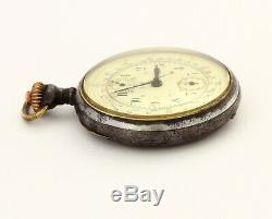 LIP K432 France made vintage chronograph pocket watch with tachymeter scale