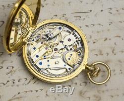 LOUIS AUDEMARS High Grade REPEATER Solid Gold Antique REPEATING Pocket Watch