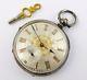Large Antique 1881 Fusee Hallmarked Sterling Silver Silver & Gold Dial Layby Ava