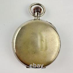 Large Antique 3 7.5cm Goliath Pocket Watch Open Faced Working Unsigned
